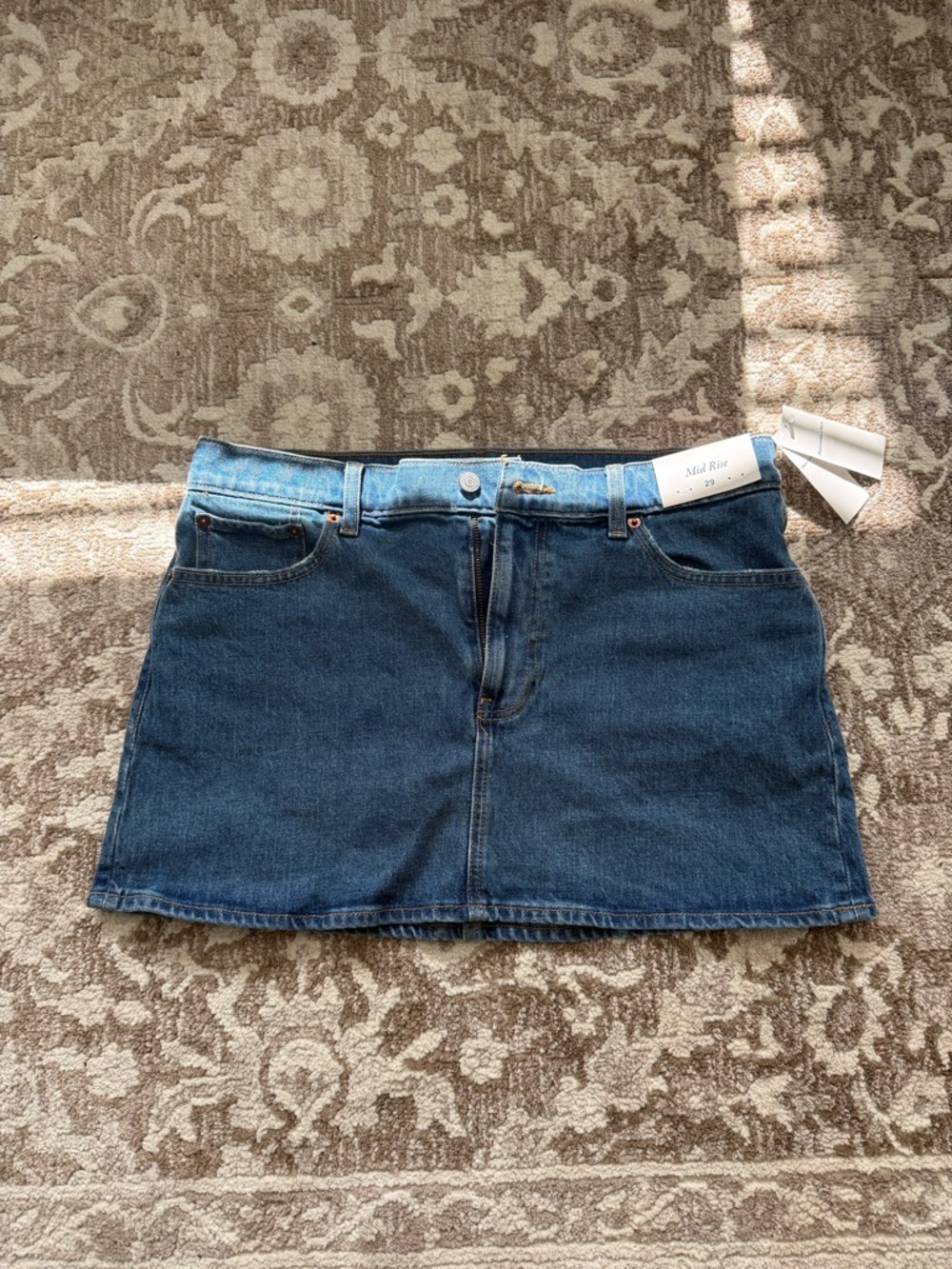 Abercrombie & Fitch Denim Mini Skirt - Dark Blue
